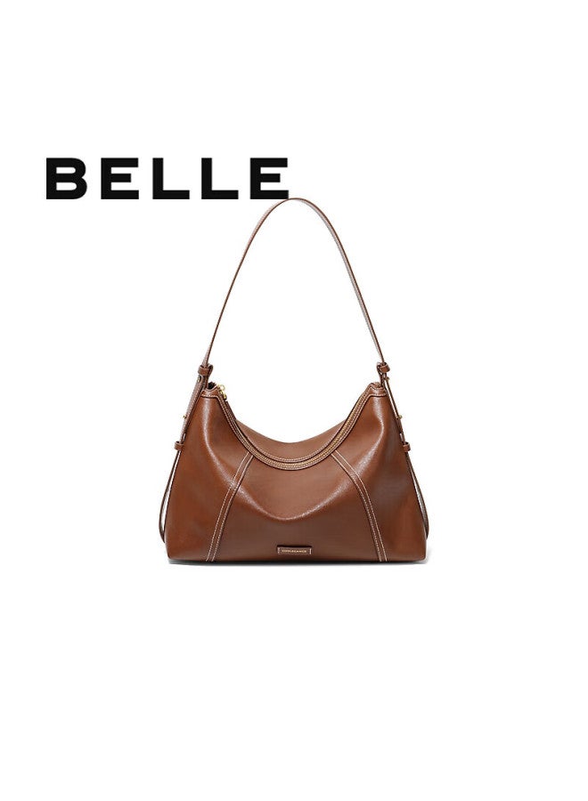 Belle Women's Handbag, Fortune Bag, Light Luxury Commuter Hobo Shoulder Crossbody Bag Tote Bag 8517abx5, Khaki Color - Image 1
