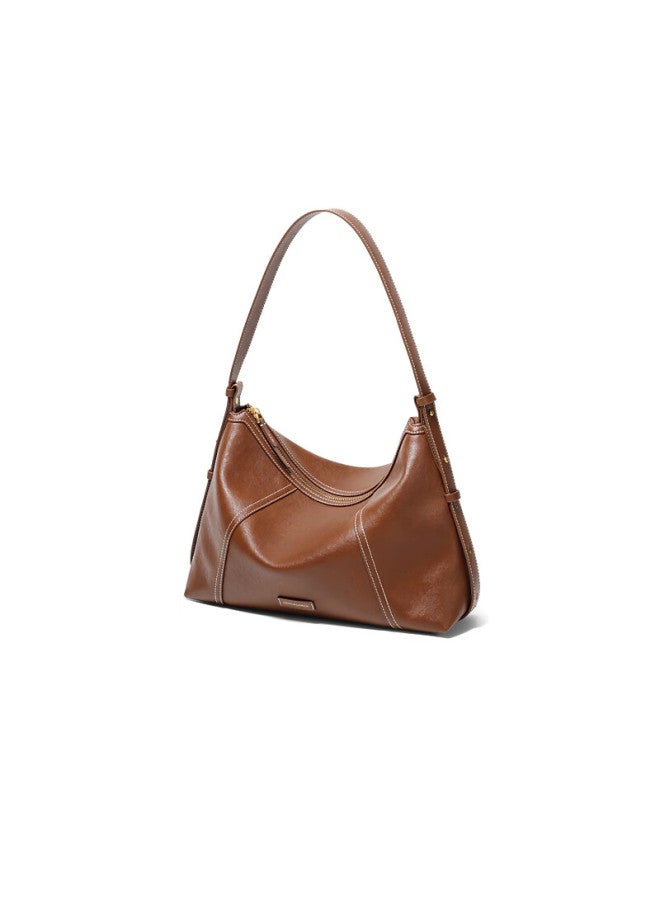 Belle Women's Handbag, Fortune Bag, Light Luxury Commuter Hobo Shoulder Crossbody Bag Tote Bag 8517abx5, Khaki Color - Image 4