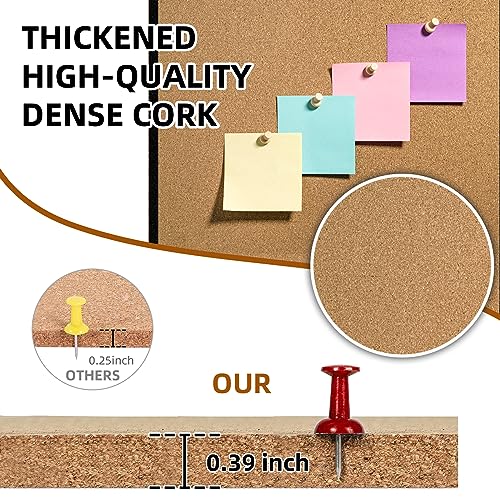 TooCust 20” x 28” Cork Boards for Walls with Black Wooden Frame 1pack, Whiteboard and Cork Board Combo Double Sided Office Board for Wall Organizer, Bulletins Board Hanging Pin Board for School Home Office - Image 3