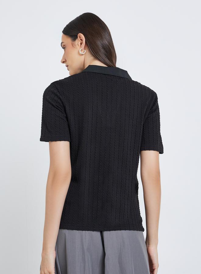 ستايلي تيشيرت بولو بقصة مريحة - Image 4