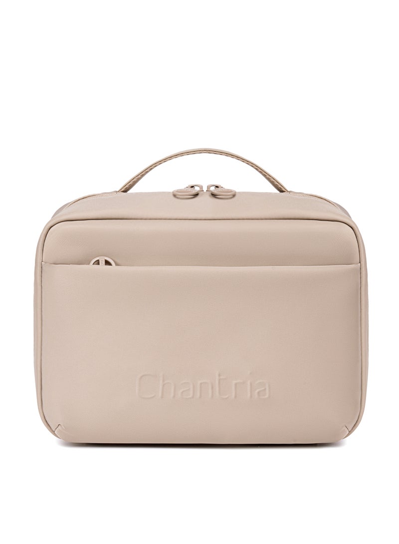 شانتريا حقيبة مكياج نسائية خفيفة الوزن مقاومة للماء متعددة الاستخدامات بسحّاب وفتحة  درجة وجيوب متعددة - Image 2