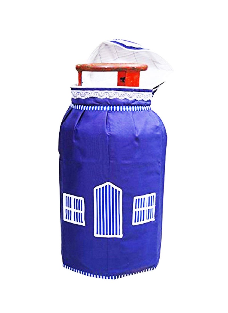 Kuber Industries Kuber Industries Cotton Cylinder Cover Royal Blue CTKTC30987  - Image 2