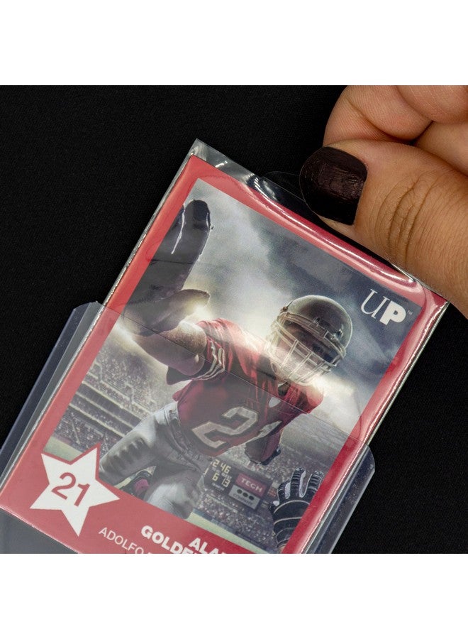 Ultra Pro Ultra PRO - Easy Grip Card Protector Sleeves 2-1/2" X 3-1/2" 100ct sleeves, Half Circle Tab Makes It Easier to Remove Sleeves from Toploader, Protect & Store Baseball Cards, Sports Cards, Gaming Cards  - Image 4