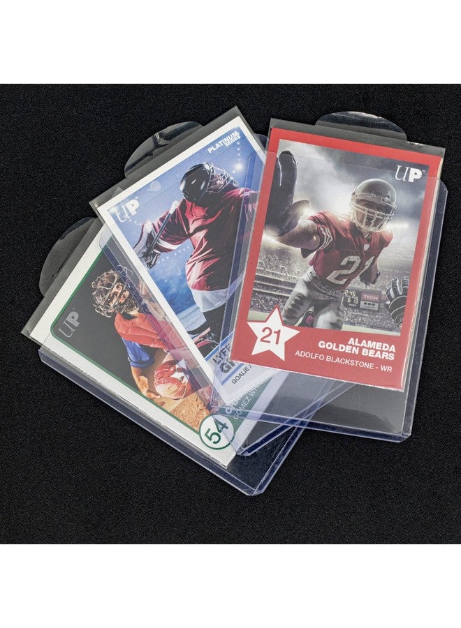 Ultra Pro Ultra PRO - Easy Grip Card Protector Sleeves 2-1/2" X 3-1/2" 100ct sleeves, Half Circle Tab Makes It Easier to Remove Sleeves from Toploader, Protect & Store Baseball Cards, Sports Cards, Gaming Cards  - Image 2