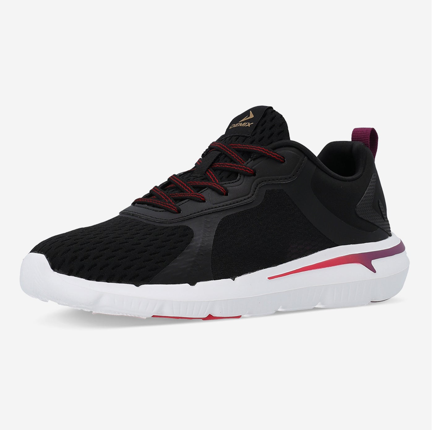 Demix Women’s Running Sport Shoes Black – Lightweight Sneakers with Breathable Upper & High-Traction Rubber Sole for Fitness and Gym