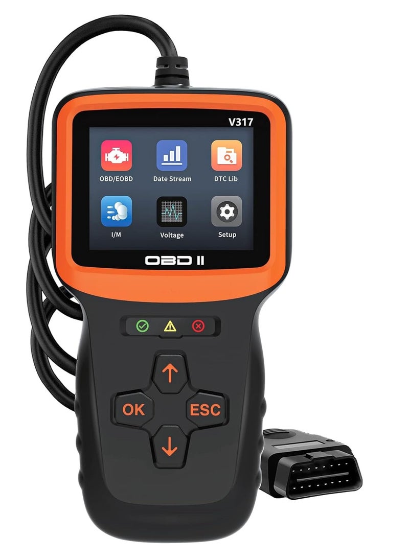 spa luxetique OBD2 Scanner Diagnostic Tool, Vehicle Check Engine Code Readers with Reset & I/M Readiness & More, Car OBDII/EOBD Diagnostic Scan Tool for All Vehicles After 1996  - Image 1