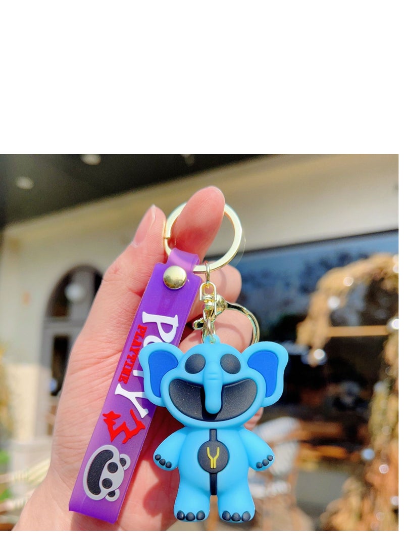 XiuWoo New SmilingCritters Chapter 3 CatNap Keychain,Smiling Critters Keychain,Cute CatNap Cartoon Anime SmilingCritters Keychain Toy for Game Fans Kids Birthday Gift 4pcs - Image 3