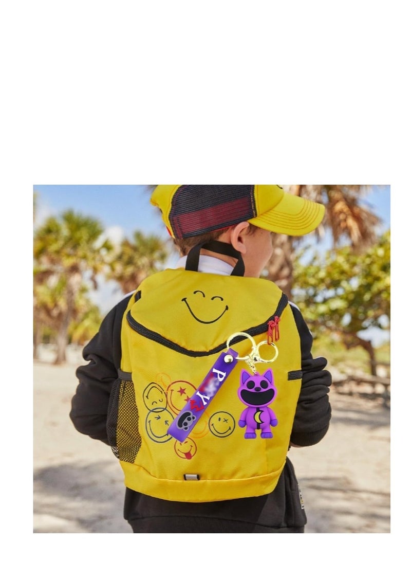 XiuWoo New SmilingCritters Chapter 3 CatNap Keychain,Smiling Critters Keychain,Cute CatNap Cartoon Anime SmilingCritters Keychain Toy for Game Fans Kids Birthday Gift 4pcs - Image 5