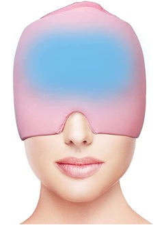 GGEROU Migraine Relief Cap, Gel Headache Relief Hat, Migraine Ice Head Wrap Cap, Reusable Cold/Hot Therapy,Pink  - Image 1