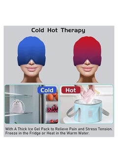 GGEROU Migraine Relief Cap, Gel Headache Relief Hat, Migraine Ice Head Wrap Cap, Reusable Cold/Hot Therapy,Pink  - Image 5
