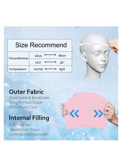 GGEROU Migraine Relief Cap, Gel Headache Relief Hat, Migraine Ice Head Wrap Cap, Reusable Cold/Hot Therapy,Pink  - Image 4