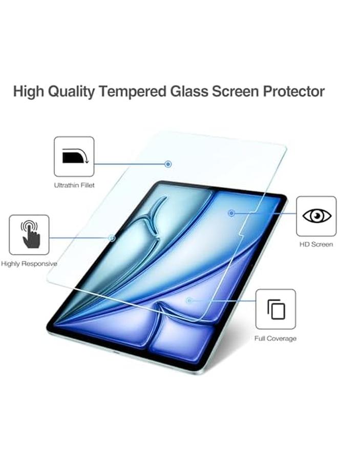 Procases 2 Pack Screen Protector For Ipad Air 13 Inch 2024 + 2 Pack Camera Lens Protector Matching Ipad Colors Tempered Glass Film Guard For Ipad Air 13" 2024 M2 Blue - Image 4