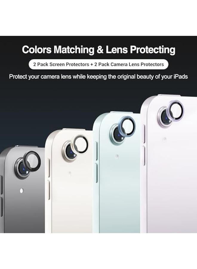 Procases 2 Pack Screen Protector For Ipad Air 13 Inch 2024 + 2 Pack Camera Lens Protector Matching Ipad Colors Tempered Glass Film Guard For Ipad Air 13" 2024 M2 Blue - Image 2