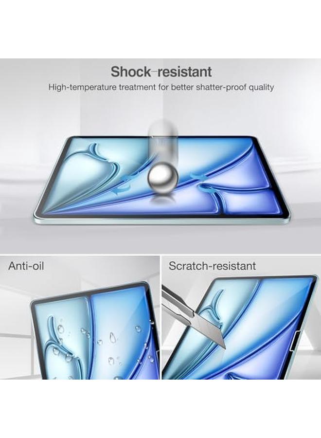 Procases 2 Pack Screen Protector For Ipad Air 13 Inch 2024 + 2 Pack Camera Lens Protector Matching Ipad Colors Tempered Glass Film Guard For Ipad Air 13" 2024 M2 Blue - Image 5