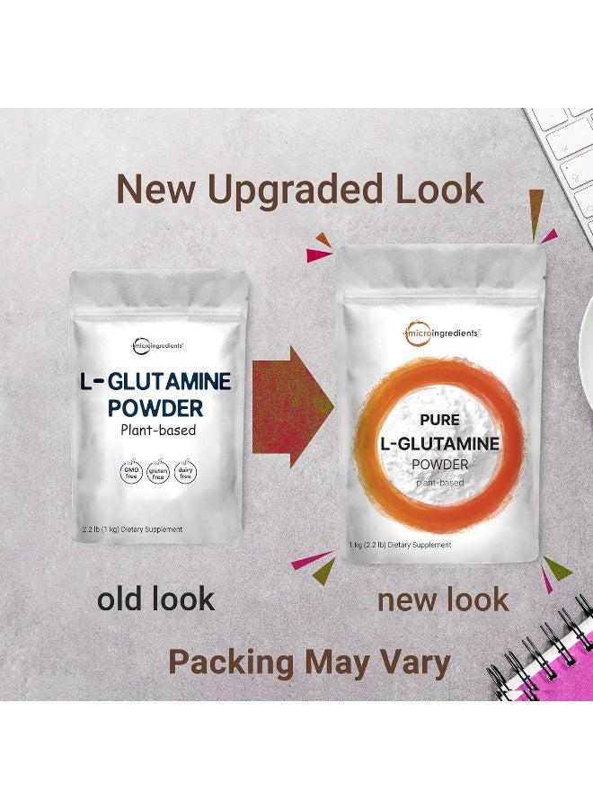مايكرو إنجريدينس مسحوق الجلوتامين الأميني الطبيعي - يعزز كتلة العضلات وتعافيها (1 كجم / 2.2 رطل) نباتي - Image 2