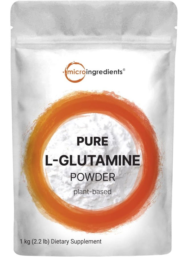 مايكرو إنجريدينس مسحوق الجلوتامين الأميني الطبيعي - يعزز كتلة العضلات وتعافيها (1 كجم / 2.2 رطل) نباتي - Image 1