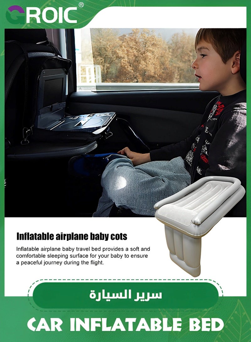 GROIC Car Bed for Kids,Airplane Toddler Travel Bed,Car Seat Extender Kids,Toddler Blow Up with Vehicle Pump,Toddler Train Airplane Car,Kids Aero - Image 3