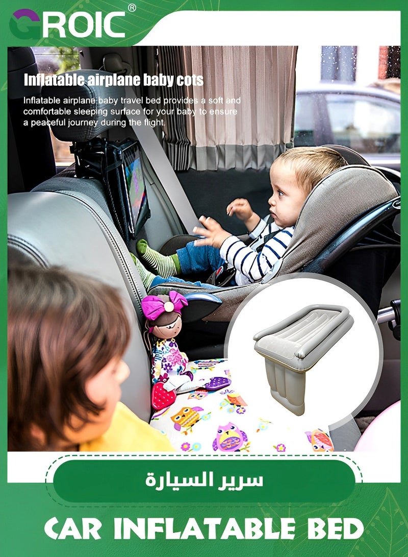 GROIC Car Bed for Kids,Airplane Toddler Travel Bed,Car Seat Extender Kids,Toddler Blow Up with Vehicle Pump,Toddler Train Airplane Car,Kids Aero - Image 4
