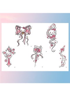 Generic 10pcs Cute Hello Kitty Flower Arm Waterproof Long Lasting Tattoo Sticker, Anime Waterproof Tattoos Durable Color kawaii Tattoo Sticker Gifts  - Image 3