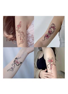 Generic 10pcs Cute Hello Kitty Flower Arm Waterproof Long Lasting Tattoo Sticker, Anime Waterproof Tattoos Durable Color kawaii Tattoo Sticker Gifts  - Image 4