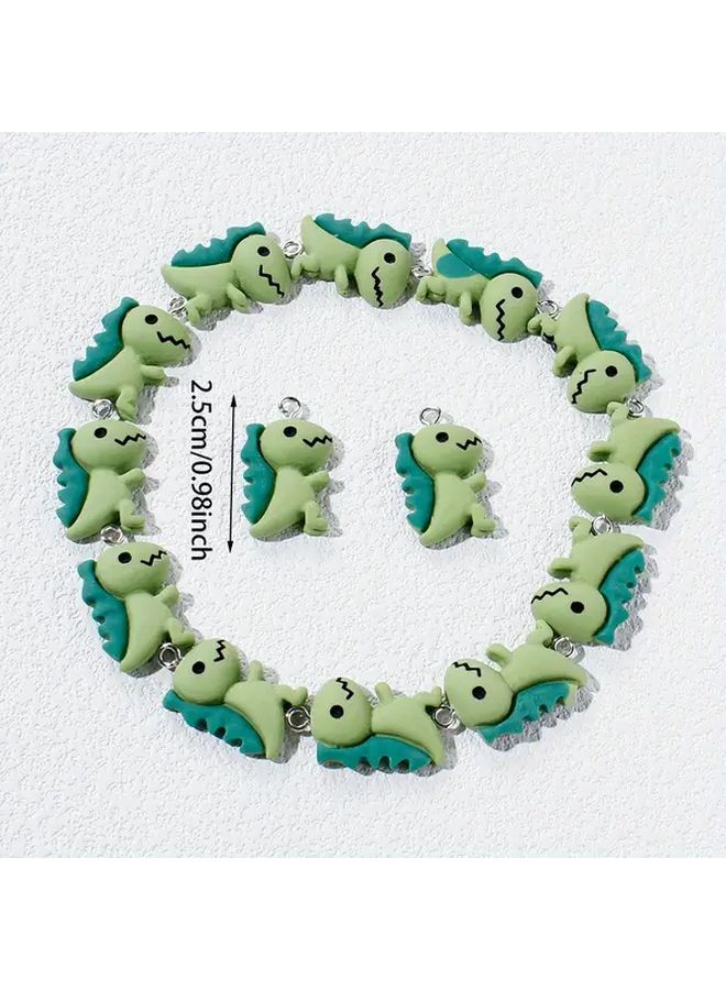 ستايل 5 قلادة ديناصور صغير لطيف من الأكريليك، سلاسل مفاتيح يدوية صنع يدوي، إكسسوارات للحقائب - Image 5