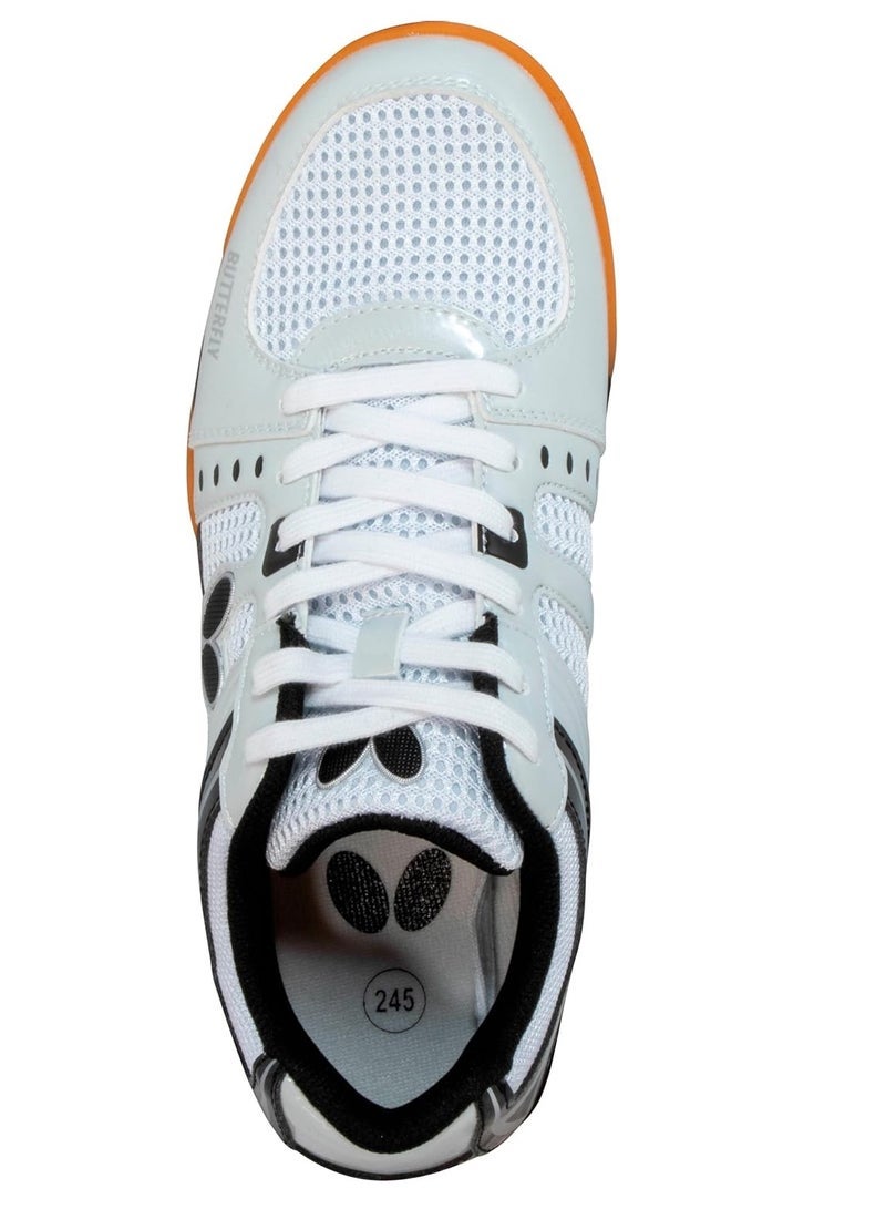 Butterfly Lezoline Unizes Table Tennis Shoes - Durable, Gripping Outer Sole, Shock Absorption EVA, Ping Pong Shoe white/black 46 - Image 5