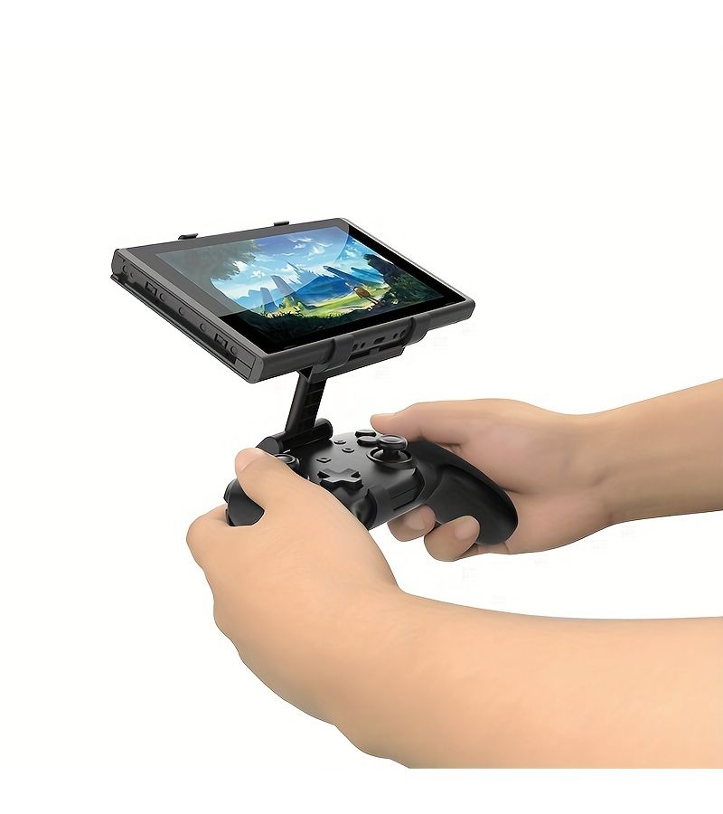 Black Adjustable Gaming Console Mount Clip For Switch Pro Controller Video Game Holder Stand Clamp - Image 1