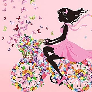 DEKOSH Girl Nursery Wall Decals with Colorful Flowers & Butterflies | Peel & Stick Decorative Girl Wall Art Stickers - Image 1