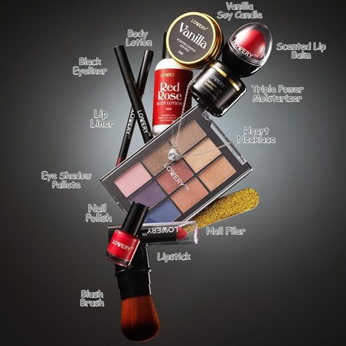 LOVERY Birthday Gifts for Her Beauty Treasures 12 Day Makeup Gift Set Birthday Gift Box With Womens Skincare and Makeup Surprises Gifts for Women with Unique Surprises - Image 3