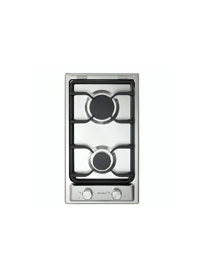 Elba 30cm Gas Hob 2 Burners Stainless Steel EN35-200 XD