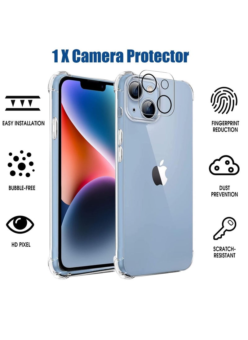 Raxoom iPhone 14 Plus 4-in-1 Pack – 2x Screen Protectors, 1x Camera Lens Protector, Clear Shockproof Case with All-Round Bumper Protection (6.7 Inch) - Image 4