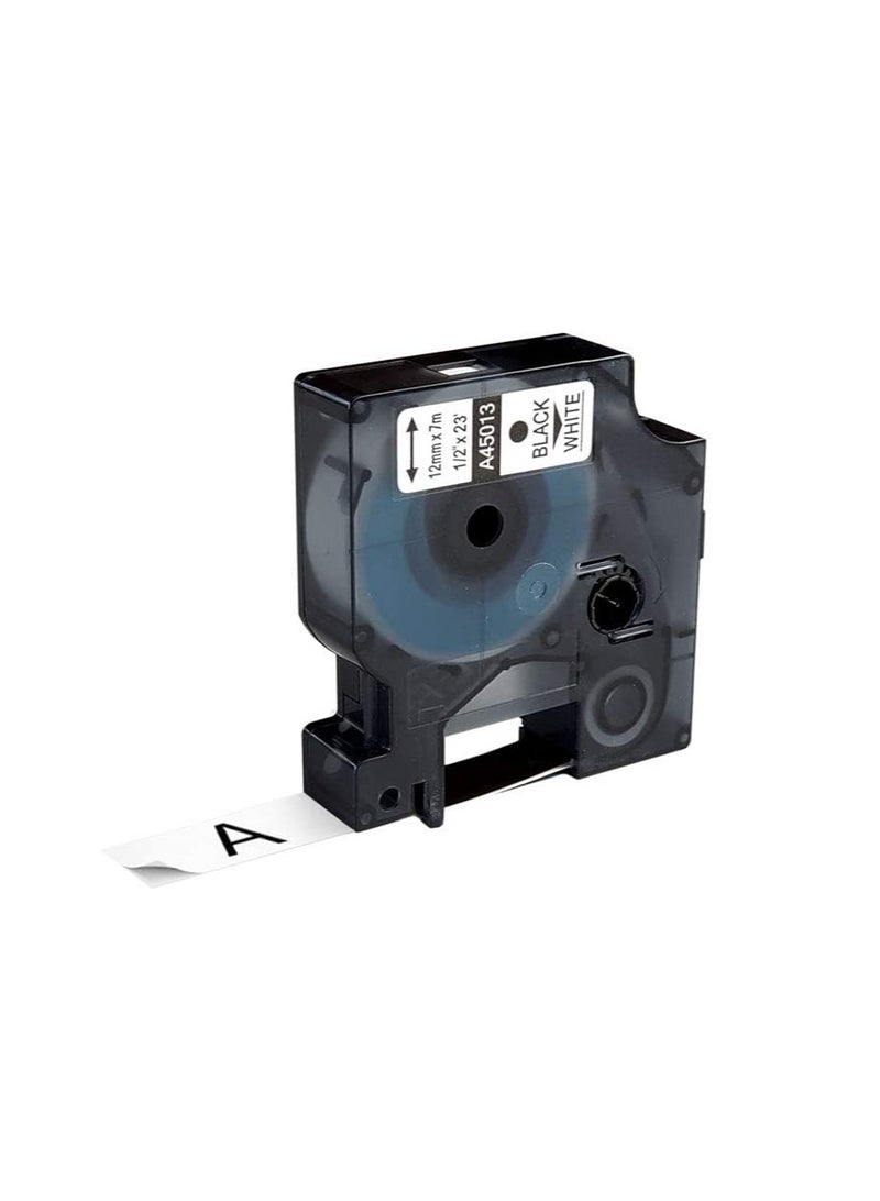 Compatible D1 Labeling Tape for Dymo 12mm Black on White - Image 3
