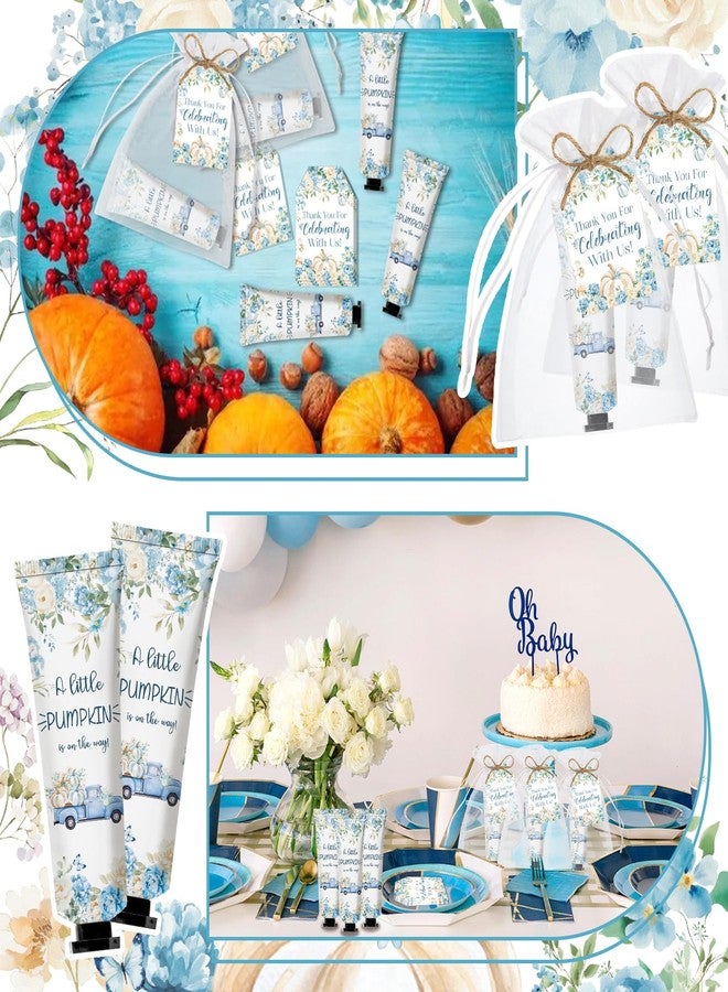 Nlicrst 50 Sets A Little Pumpkin Hand Cream Bulk Baby Shower Party Favors for Guests Bridal Shower Thank You Gifts Travel Size Hand Lotion Bulk for Mother's Day Supplies(Blue) - Image 5