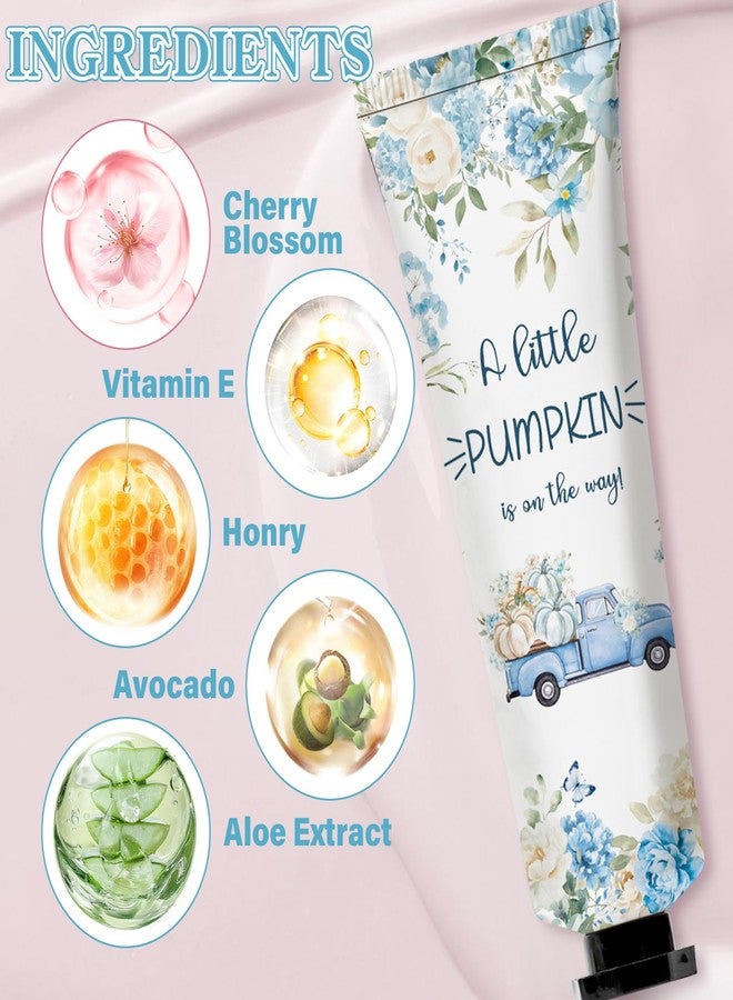 Nlicrst 50 Sets A Little Pumpkin Hand Cream Bulk Baby Shower Party Favors for Guests Bridal Shower Thank You Gifts Travel Size Hand Lotion Bulk for Mother's Day Supplies(Blue) - Image 3