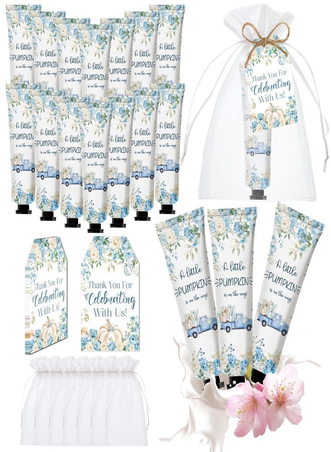 Nlicrst 50 Sets A Little Pumpkin Hand Cream Bulk Baby Shower Party Favors for Guests Bridal Shower Thank You Gifts Travel Size Hand Lotion Bulk for Mother's Day Supplies(Blue) - Image 1