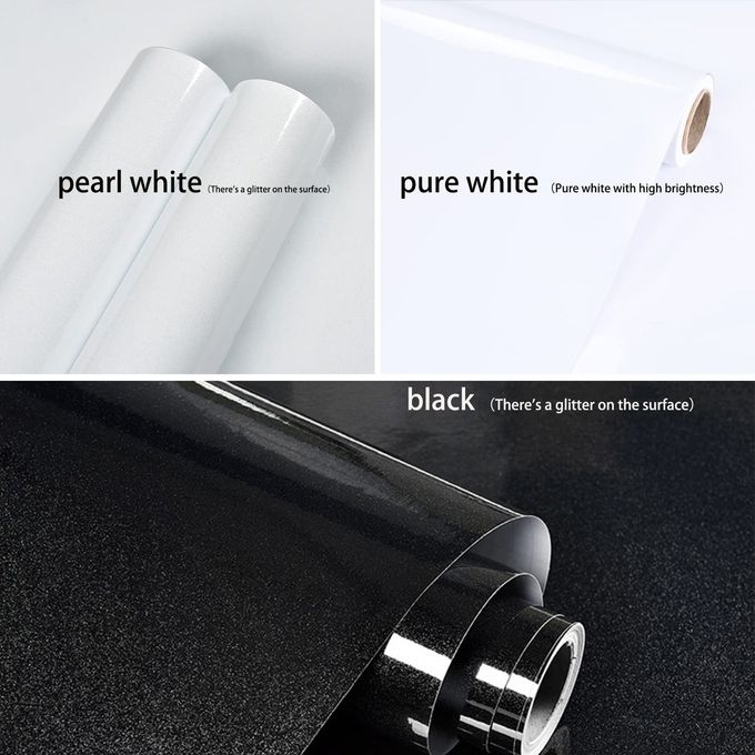 tiltil Shiny White Wallpaper Peel and Stick Wallpaper Glossy Self Adhesive Removable Wallpaper,15.8" X 118"Waterproof Countertop Paper White Contact Paper for Cabinet Countertop Furniture Kitchen Vinyl Film - Image 5