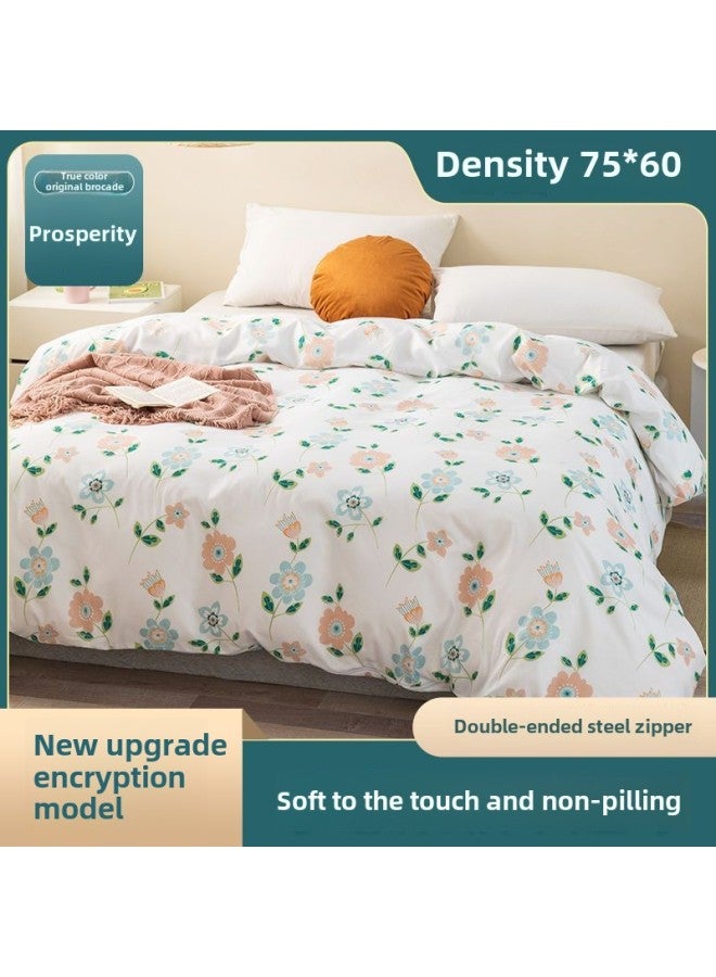 Gauze Cover Quilt Liner Cover Cotton Tire Quilt Cover Cotton Wadding Core Cover Mattress Cover Quilt Cushion Quilt Lining To Protect Yan Mingen-Color:Blooming Flowers -Specifications:90*200cm - Image 1