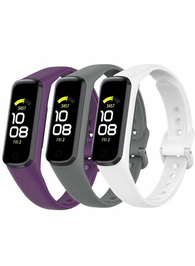 LeongLzt Galaxy Fit 2 Band Samsung Galaxy Fit 2 replacement Bands, Soft Silicone Galaxy Fit2 Straps for Samsung Galaxy Fit2 SM-R220 Smart Bands For Women & Men (3/6/8 - Pack)