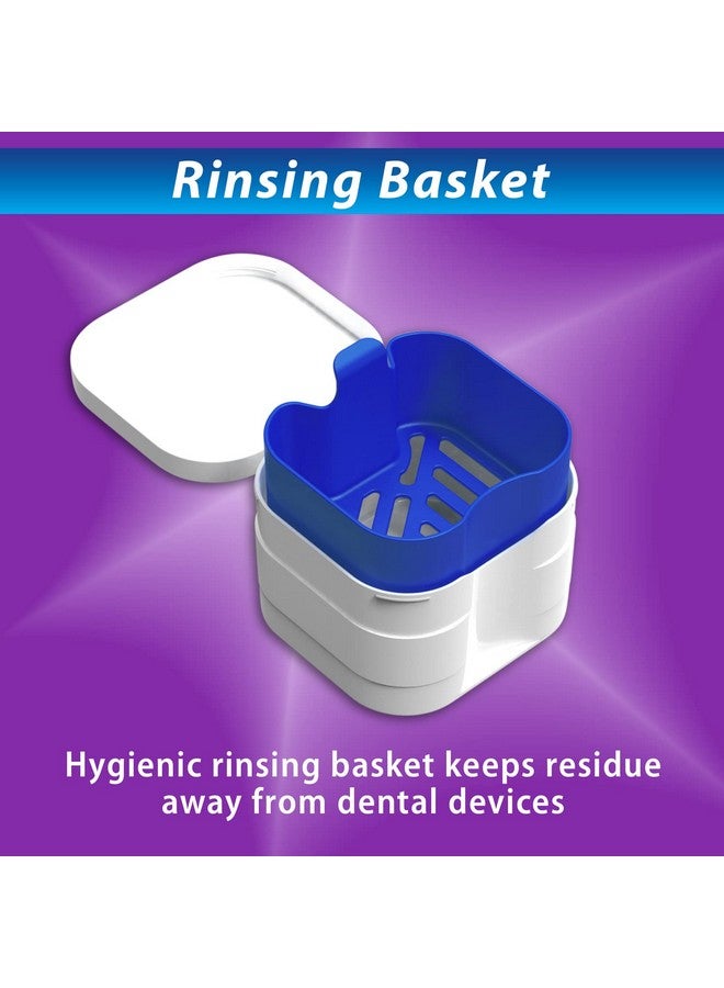 BrightWorks Dental Bath Cleaner Cup Case (3 Pack) for Dentures, Aligners, Retainers, Night Guards, Mouth Guards, Dental Guards, and Dental Appliances. includes Rinsing Basket, Easy to Use. - Image 5