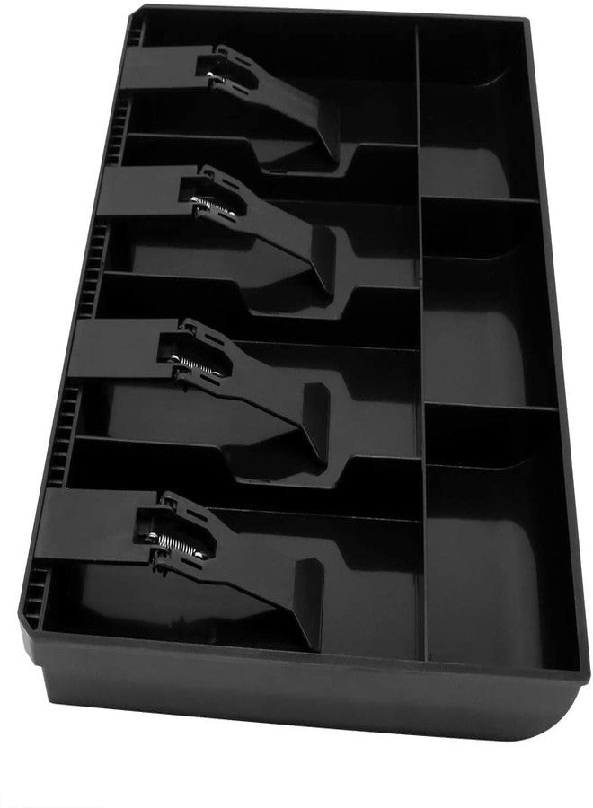 DEV STORE ABS Cash Tray, 4 Cash/Bills and 3 Coin Compartment Cash Drawer Safe Box | Black - Image 4