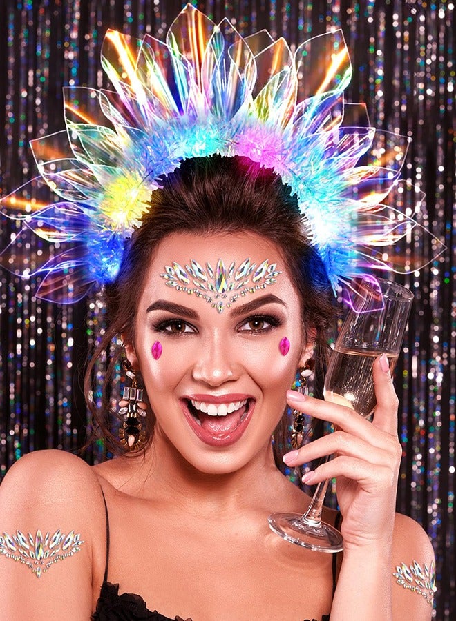 لامعة حزام ليد التاج الشعر لامع حزام الرأس لامع الملابس لامع الشعر المرأة - Image 4