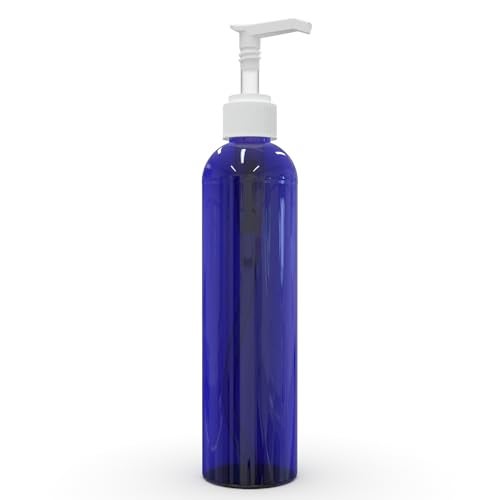 BRIGHTFROM Empty Lotion Pump Bottles, 8 Oz BPA-Free Refillable Plastic Containers, PETE1 Cobalt-Blue, Great for - Soap, Shampoo, Lotions, Liquid Body Soap, Creams and Massage Oil's (Pack of 2) - Image 5