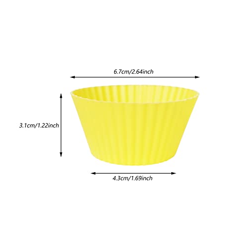 YOLCAR 28 Pack Silicone Baking Cups, 7 Colors 2.64 inches Muffin Cups, Reusable Cupcake Mold, Non-Stick Cake Lining - Image 2