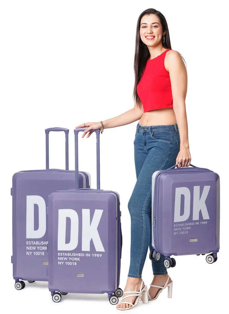 MIRRORED Hardside Luggage on Wheels for Unisex | Ultra Lightweight ABS on with Spinner Wheels 4 Color LAVENDER BLUE