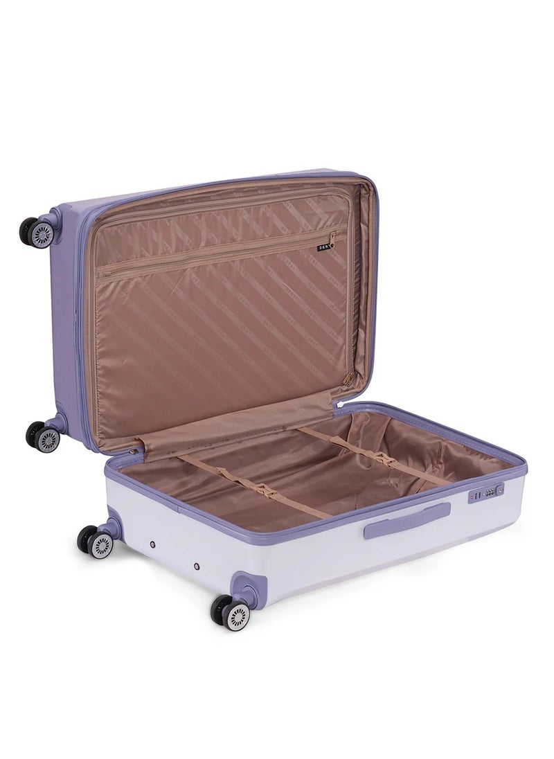 MIRRORED Hardside Luggage on Wheels for Unisex | Ultra Lightweight ABS on with Spinner Wheels 4 Color LAVENDER BLUE