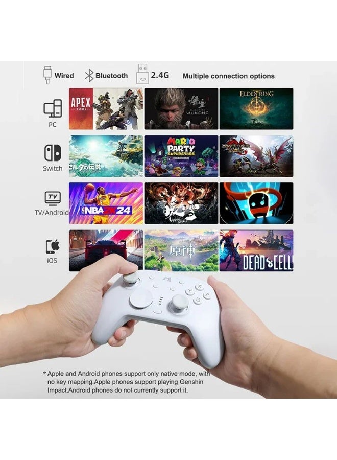 موباباد Mobapad N1 S Liquid Silicone Gaming Controller with Hall Effect, Bluetooth for NS / PC / Android, Pink - Image 3
