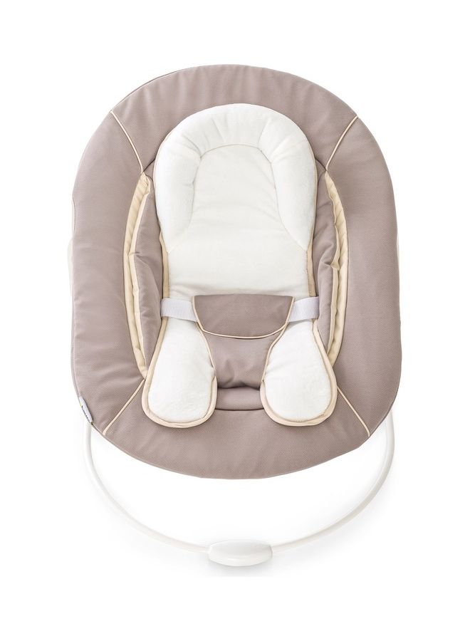 Hauck Alpha+ 2-in-1 Baby Bouncer & Rocker – Newborn Bouncer Seat with Soft Cushion, Breathable Fabric, Safe 3-Point Harness – Stretch Beige - Image 4
