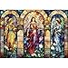 lamplig 1000 Piece Puzzle for Adults Stained Glass Christian Puzzles for Adults Angel Goddes Hard Jigsaw Puzzle with Letters on Back Religious Jesus Puzzle 1000 Pieces for Home Decor 11 Poster - Image 2