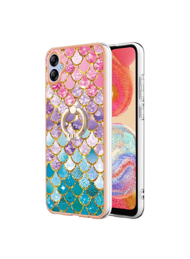 erorex Case For Samsung Galaxy A04e Electroplating IMD TPU Phone Case with Ring - Image 1
