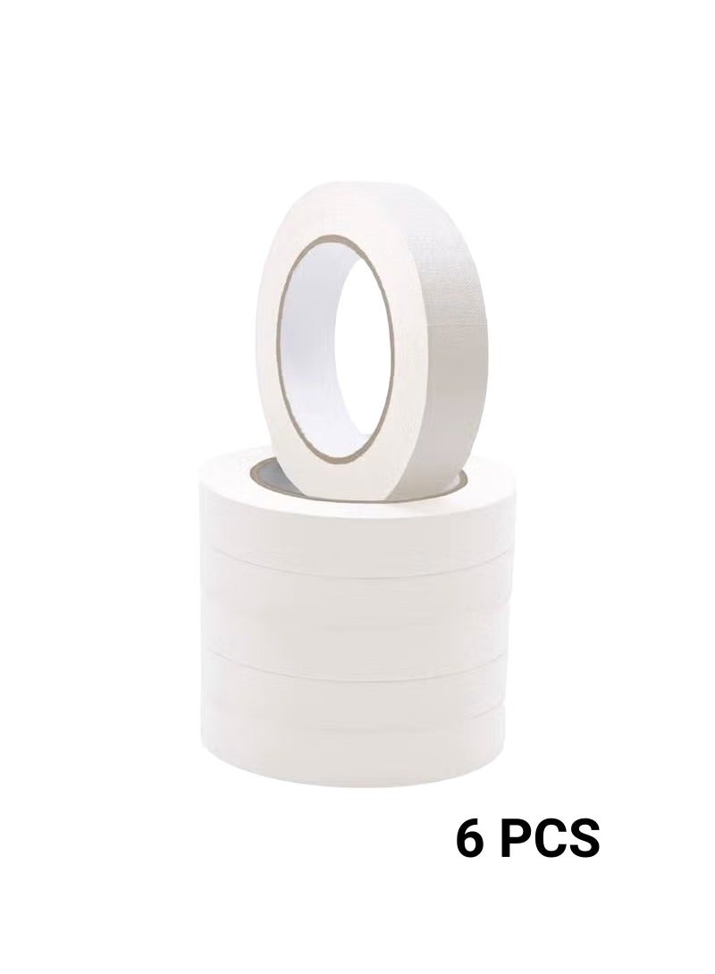أروى 6 لفات اخفاء أشرطة 0.71 بوصة س 21.9 ياردة الأبيض شريط لاصق قوي للرسم ، تزيين ، مكتب ، القرطاسية المدرسية ، الفنون, - Image 1